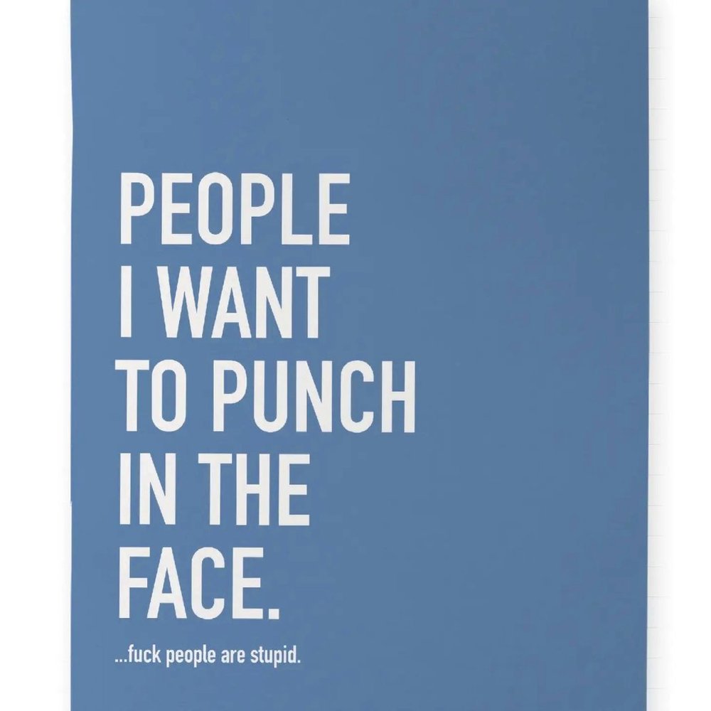 People I Want to Punch in the Face Notebook